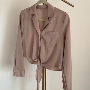 Oak + Fort Cropped Tie Top